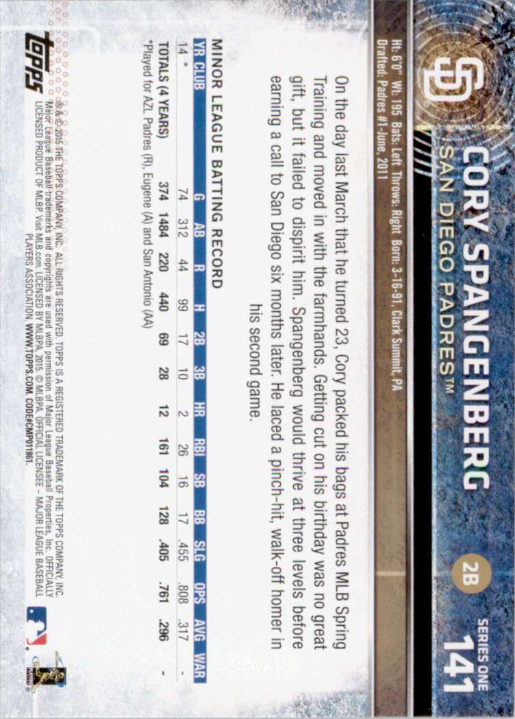2015 Topps Baseball Part 1 - Picture 274 of 485