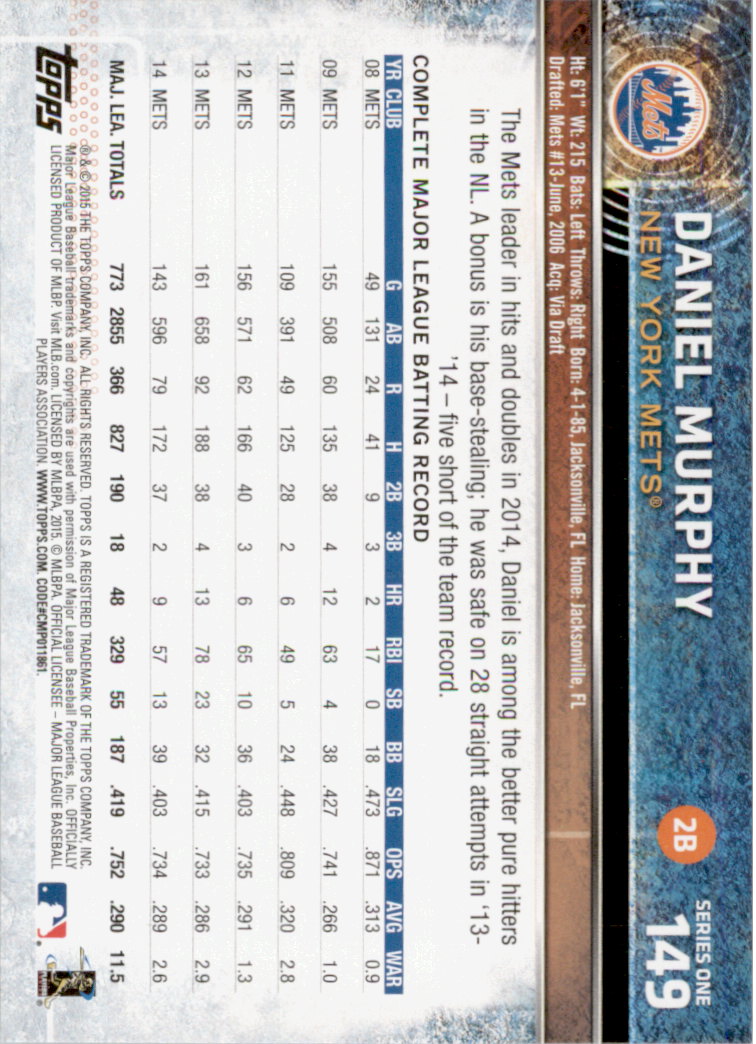 2015 Topps Baseball Part 1 - Picture 290 of 485
