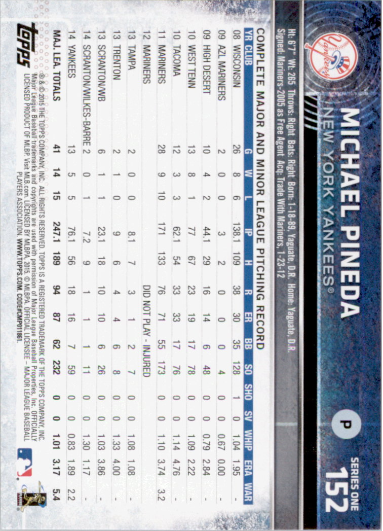 2015 Topps Baseball Part 1 - Picture 296 of 485