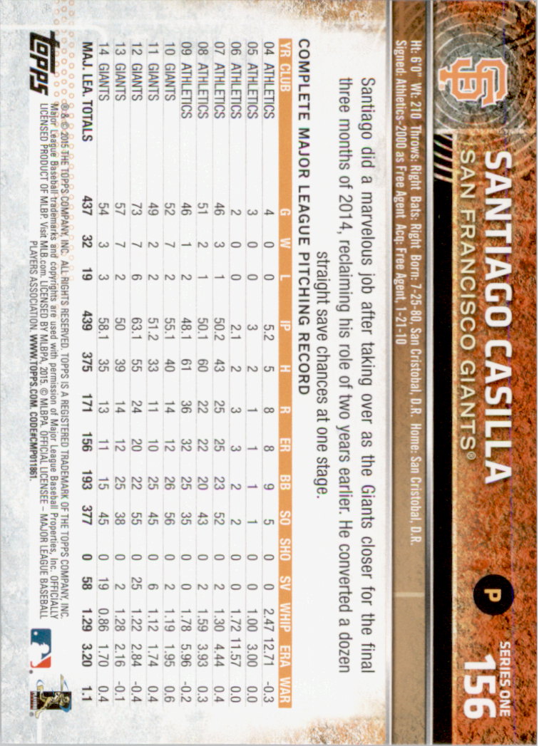 2015 Topps Baseball Part 1 - Picture 304 of 485