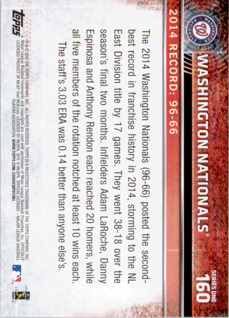 2015 Topps Baseball Part 1 - Picture 312 of 485