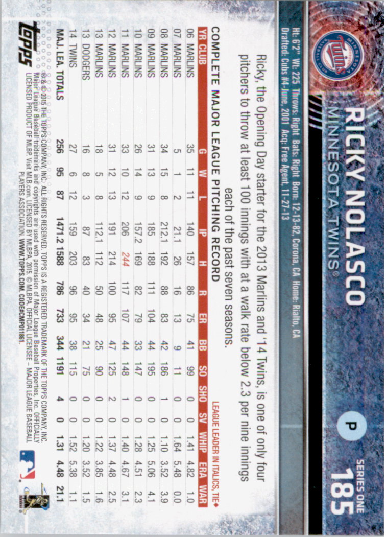 2015 Topps Baseball Part 1 - Picture 358 of 485