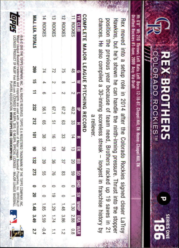 2015 Topps Baseball Part 1 - Picture 360 of 485