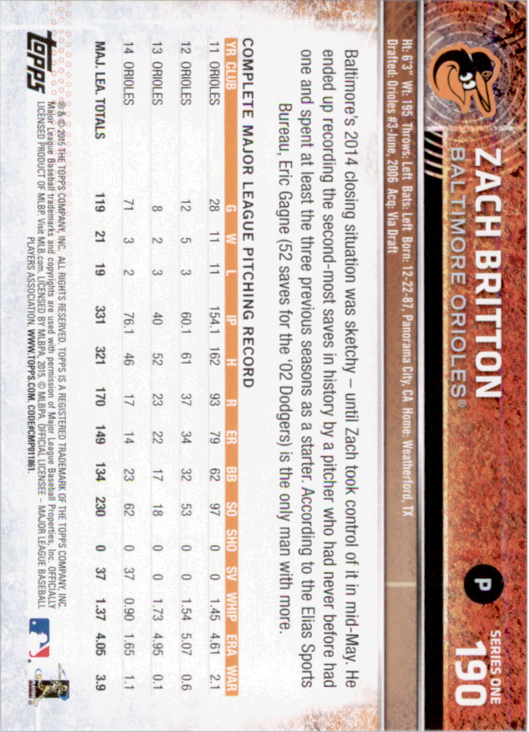 2015 Topps Baseball Part 1 - Picture 368 of 485