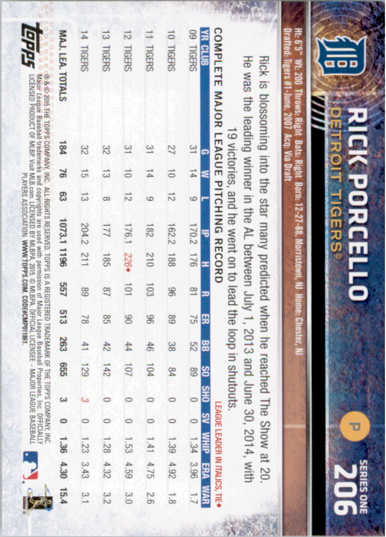 2015 Topps Baseball Part 1 - Picture 399 of 485