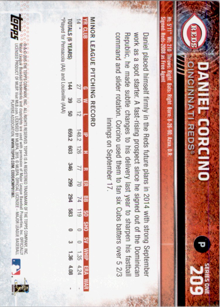 2015 Topps Baseball Part 1 - Picture 405 of 485