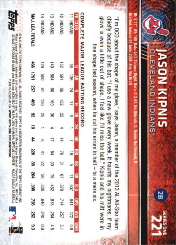 2015 Topps Baseball Part 1 - Picture 429 of 485