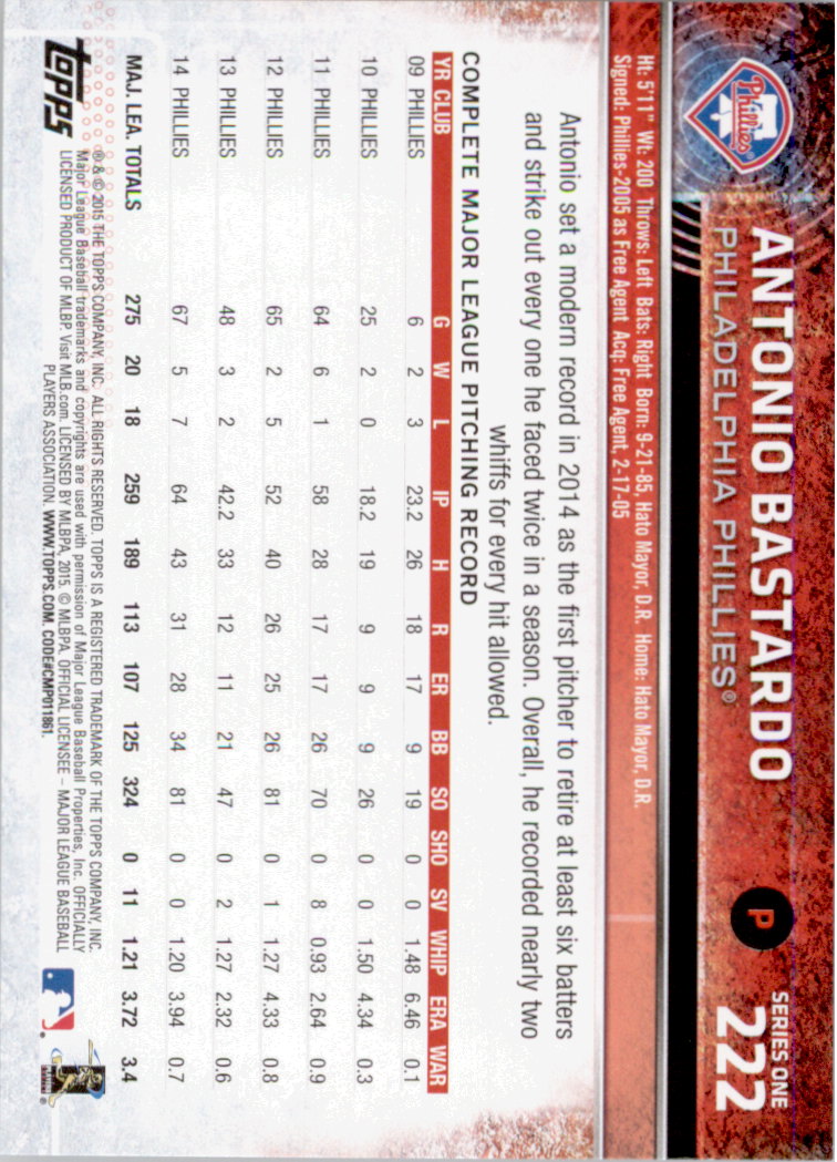 2015 Topps Baseball Part 1 - Picture 431 of 485