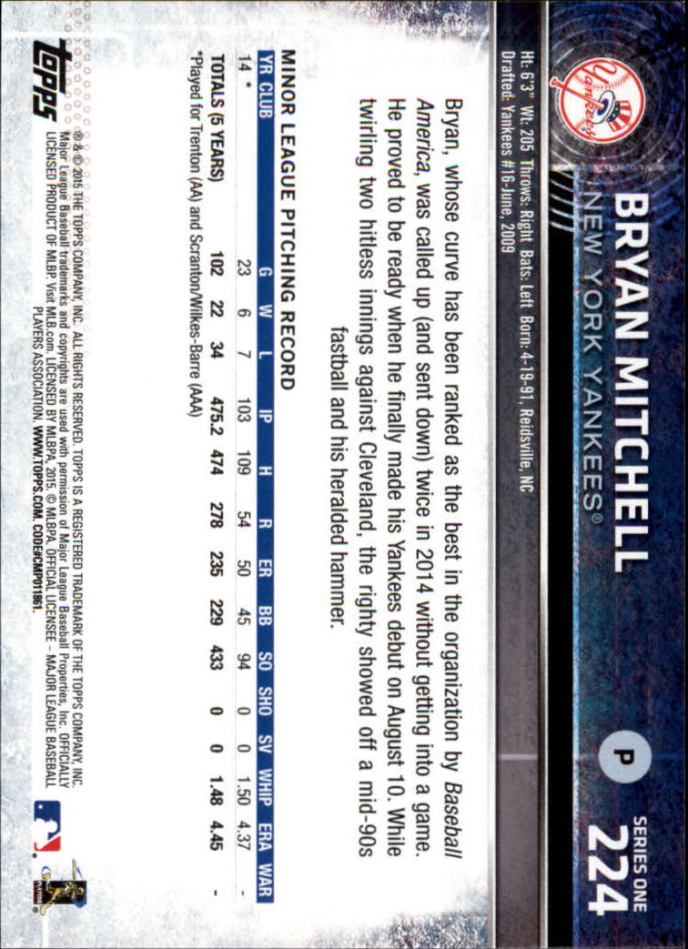 2015 Topps Baseball Part 1 - Picture 435 of 485