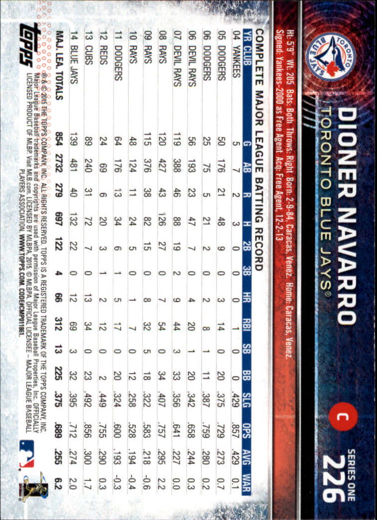 2015 Topps Baseball Part 1 - Picture 439 of 485