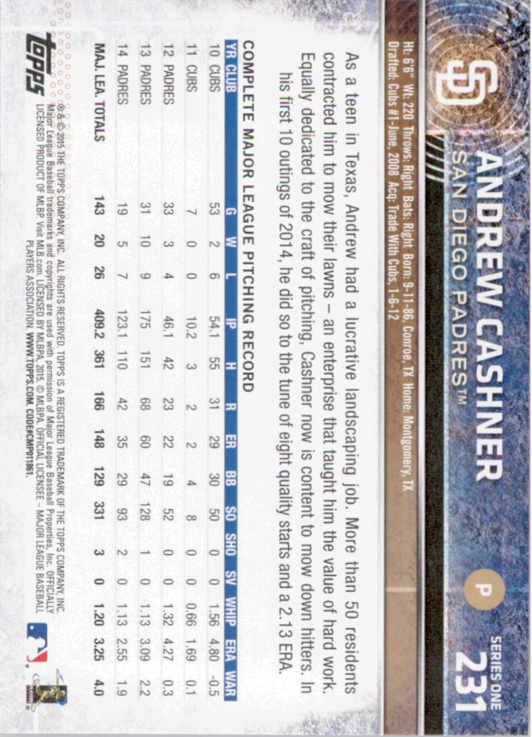 2015 Topps Baseball Part 1 - Picture 449 of 485