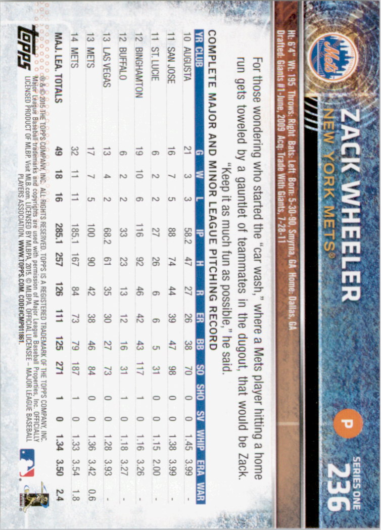 2015 Topps Baseball Part 1 - Picture 459 of 485
