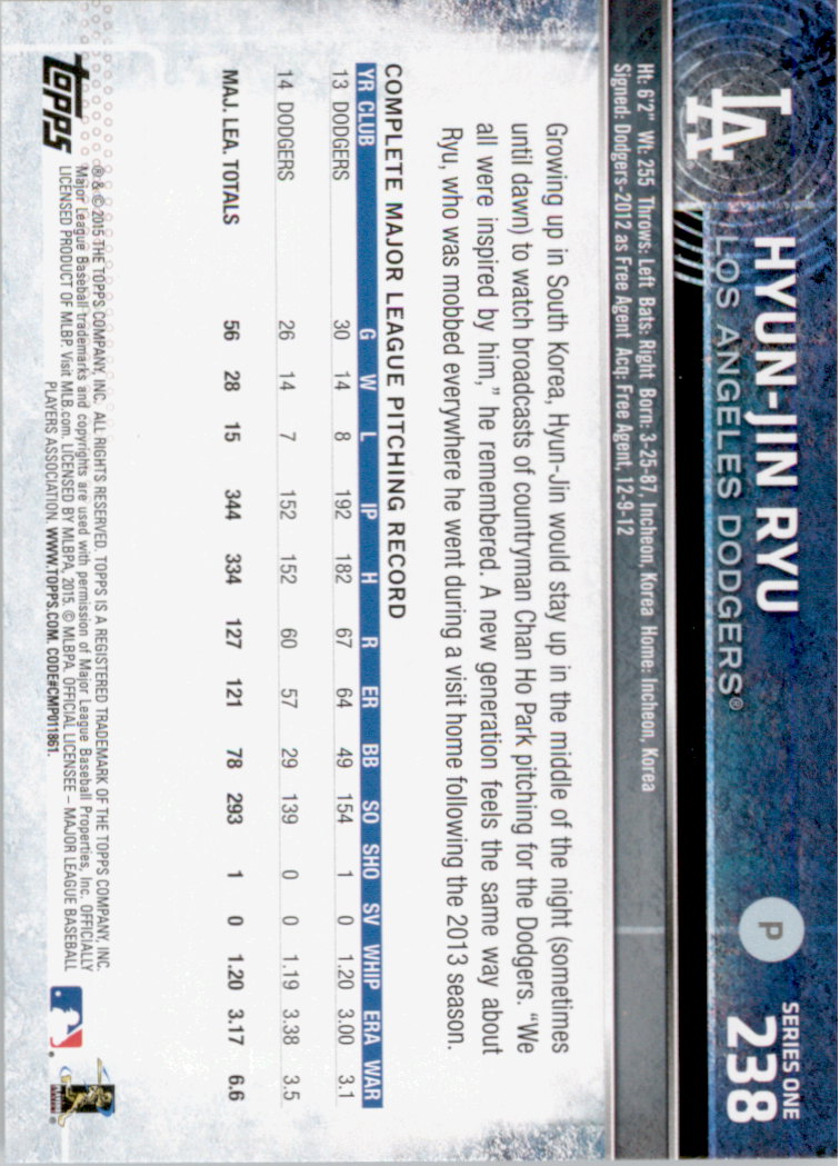2015 Topps Baseball Part 1 - Picture 463 of 485