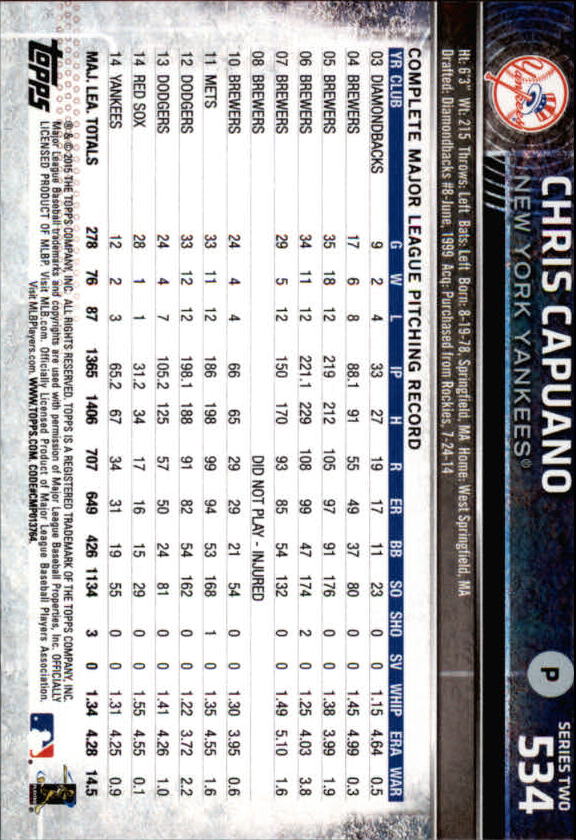 2015 Topps Baseball Part 3 - Picture 7 of 335