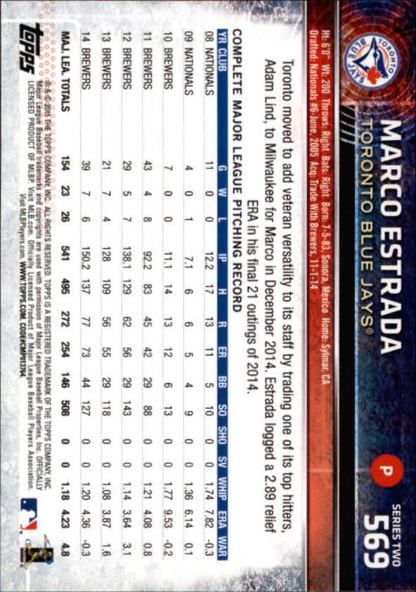 2015 Topps Baseball Part 3 - Picture 77 of 335