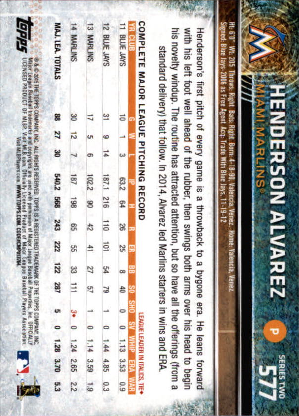2015 Topps Baseball Part 3 - Picture 94 of 335