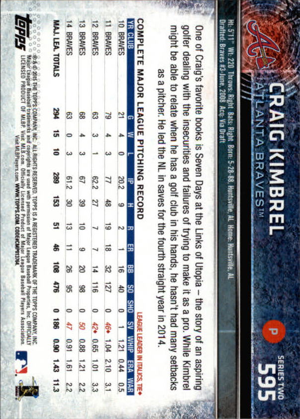 2015 Topps Baseball Part 3 - Picture 130 of 335