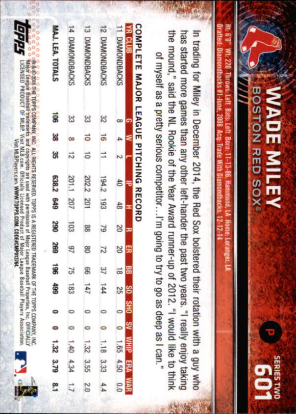 2015 Topps Baseball Part 3 - Picture 142 of 335