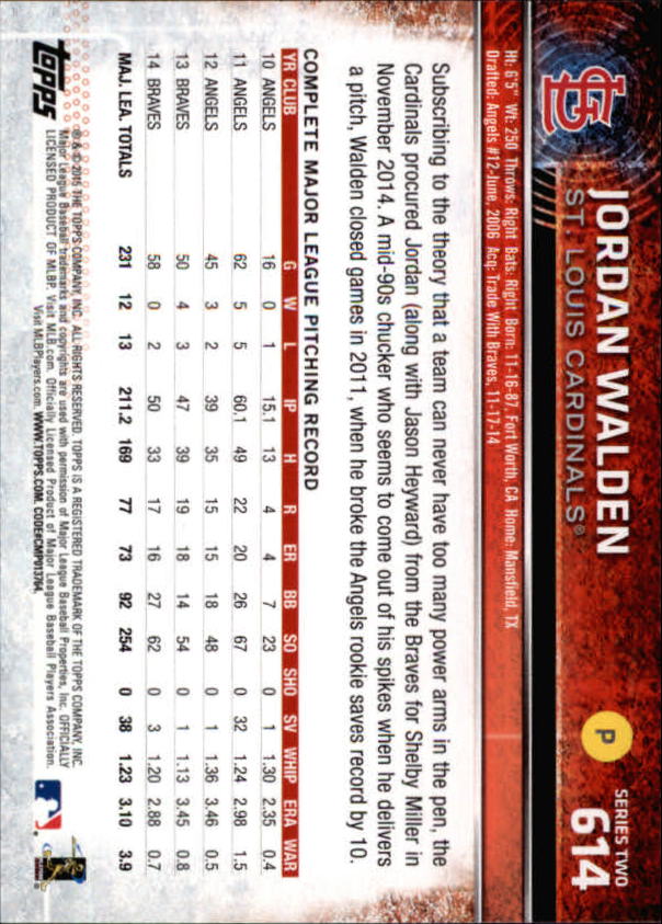 2015 Topps Baseball Part 3 - Picture 168 of 335