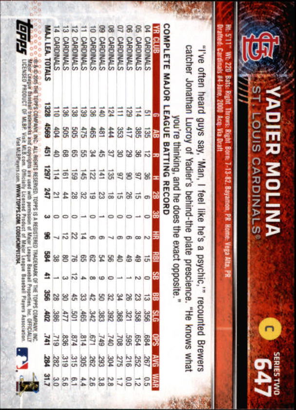 2015 Topps Baseball Part 3 - Picture 233 of 335