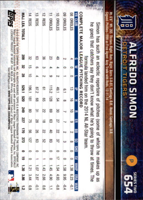 2015 Topps Baseball Part 3 - Picture 247 of 335