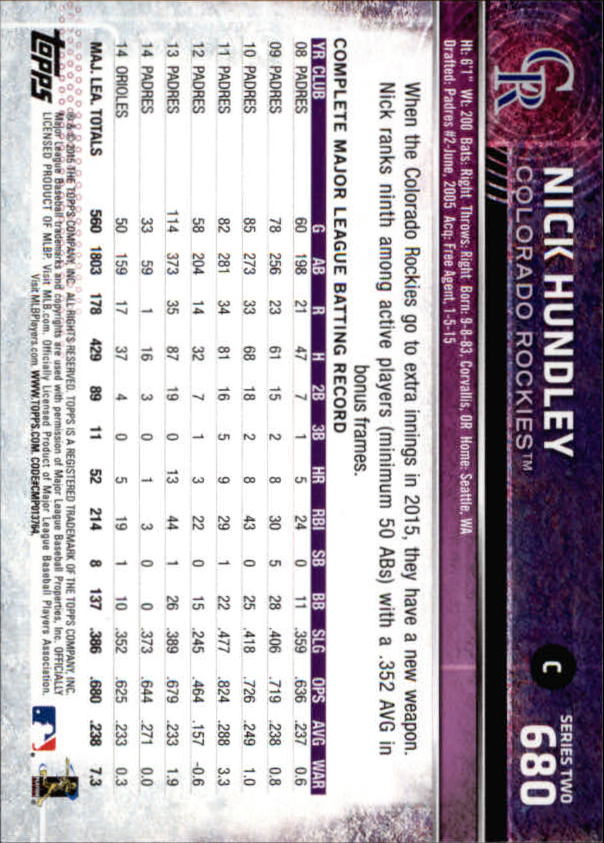 2015 Topps Baseball Part 3 - Picture 299 of 335