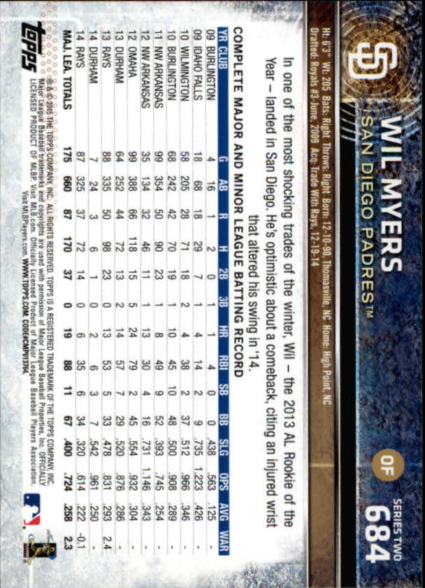2015 Topps Baseball Part 3 - Picture 307 of 335