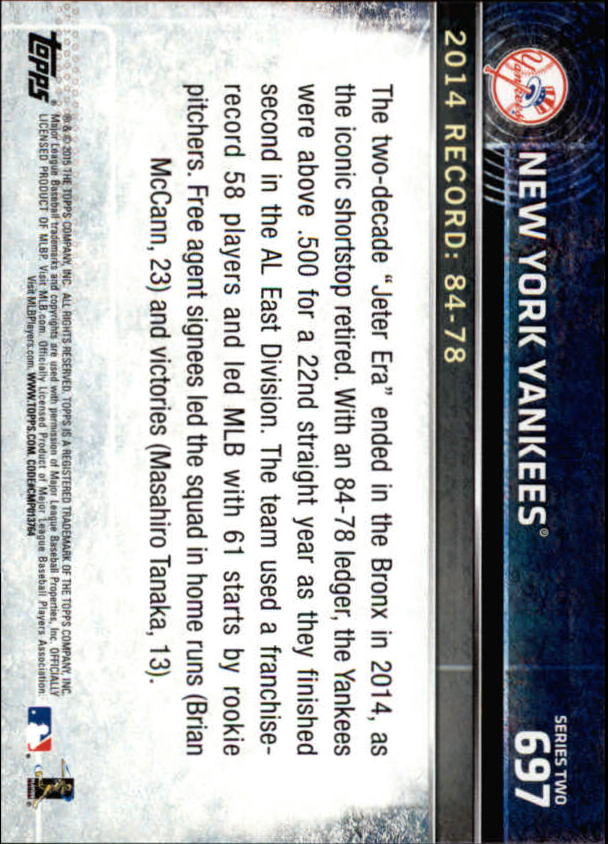 2015 Topps Baseball Part 3 - Picture 329 of 335