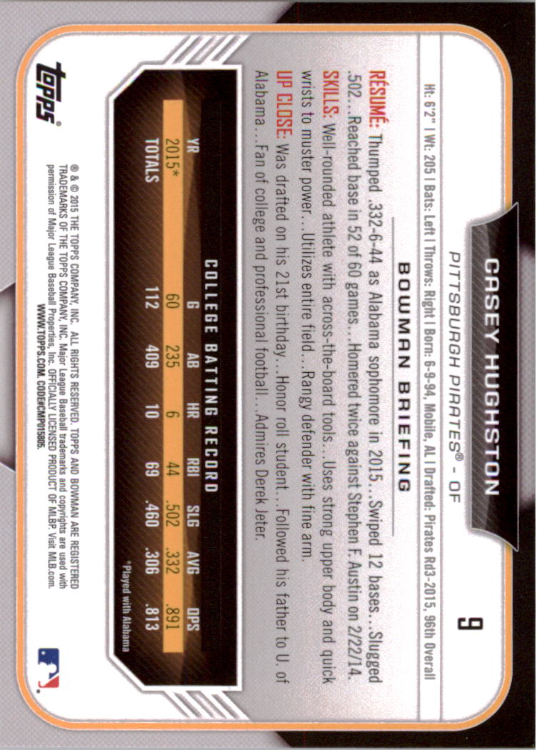 2015 Bowman Draft Baseball YOU PICK - Picture 14 of 305