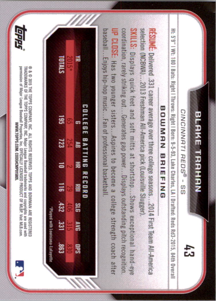 2015 Bowman Draft Baseball YOU PICK - Picture 67 of 305