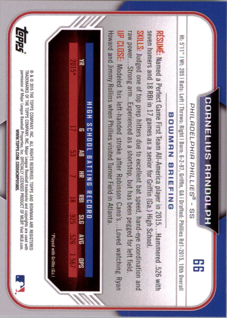 2015 Bowman Draft Baseball YOU PICK - Picture 102 of 305