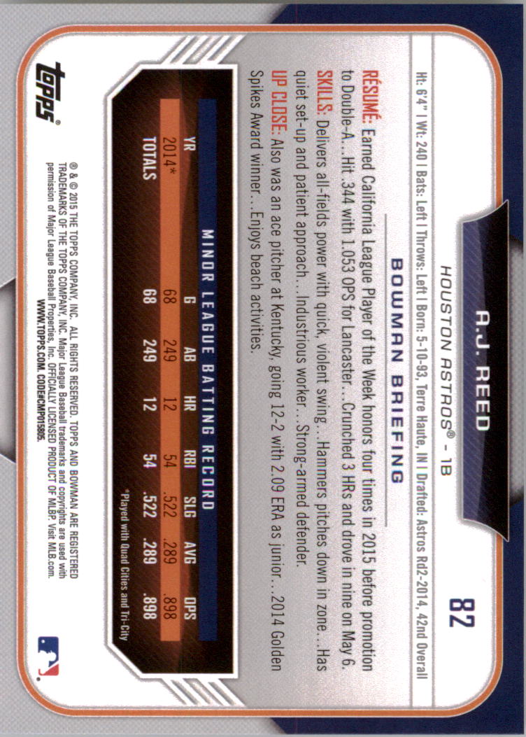 2015 Bowman Draft Baseball YOU PICK - Picture 125 of 305