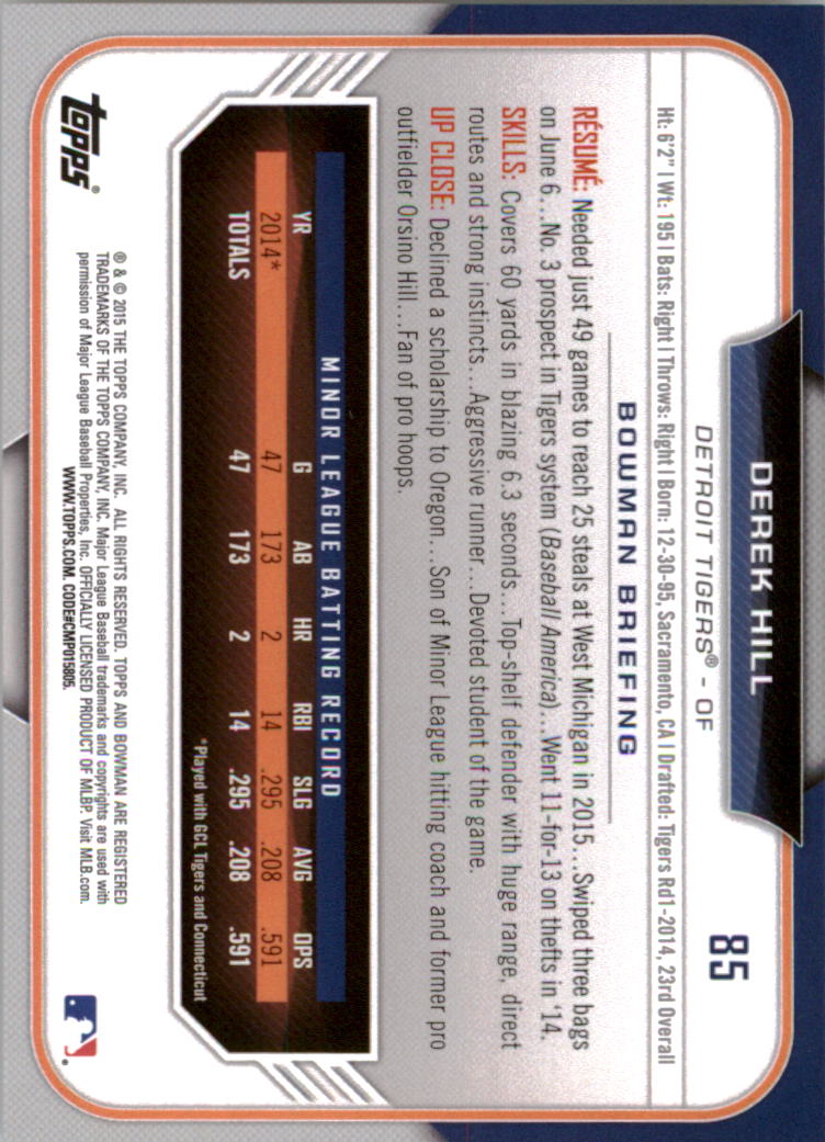 2015 Bowman Draft Baseball YOU PICK - Picture 130 of 305