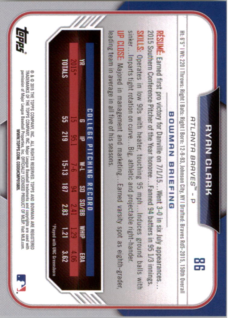 2015 Bowman Draft Baseball YOU PICK - Picture 132 of 305