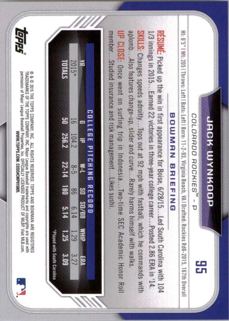 2015 Bowman Draft Baseball YOU PICK - Picture 145 of 305