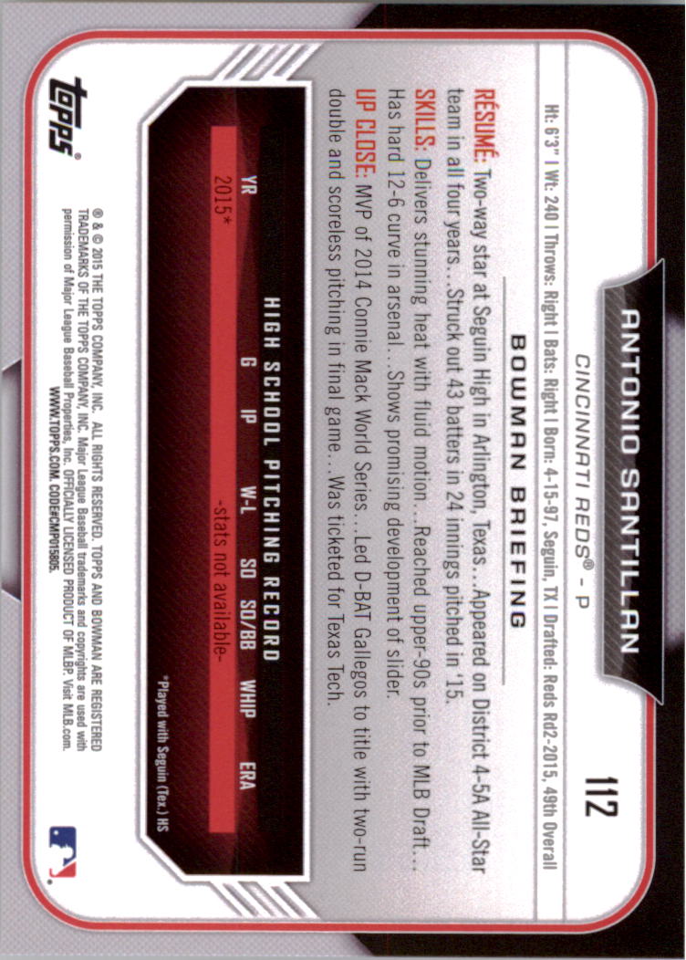 2015 Bowman Draft Baseball YOU PICK - Picture 174 of 305