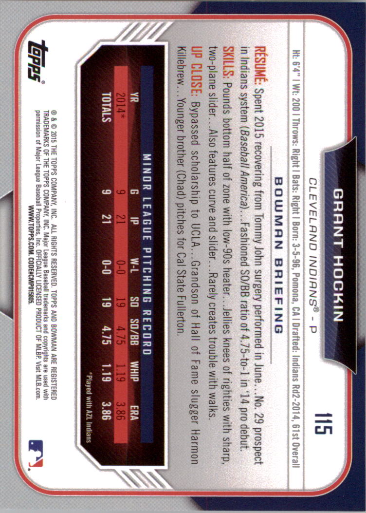 2015 Bowman Draft Baseball YOU PICK - Picture 179 of 305