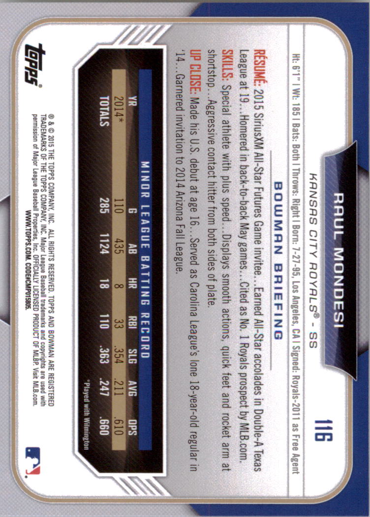 2015 Bowman Draft Baseball YOU PICK - Picture 181 of 305