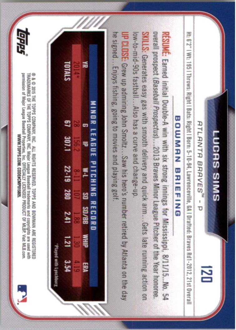 2015 Bowman Draft Baseball YOU PICK - Picture 188 of 305