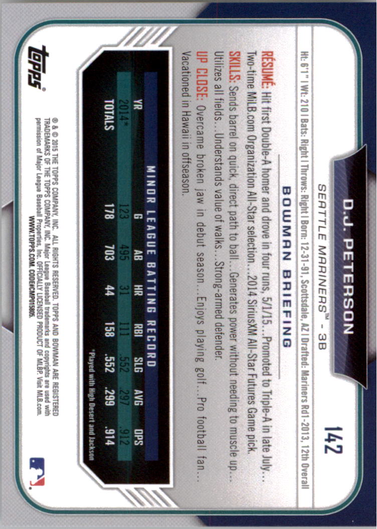 2015 Bowman Draft Baseball YOU PICK - Picture 221 of 305