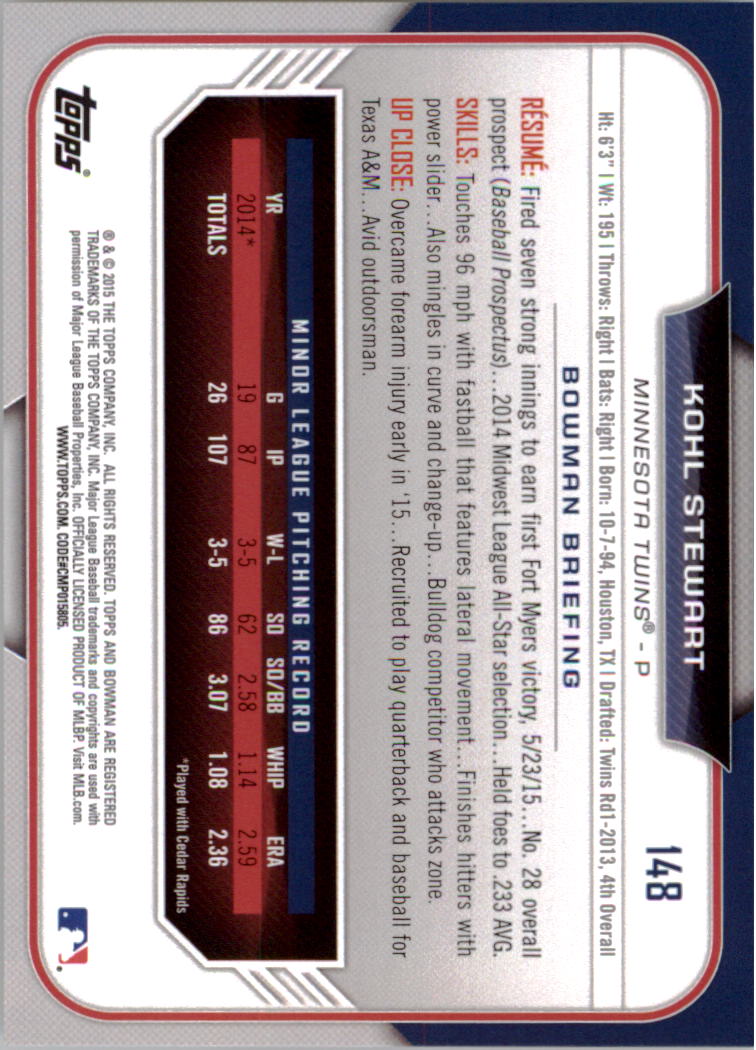 2015 Bowman Draft Baseball YOU PICK - Picture 233 of 305