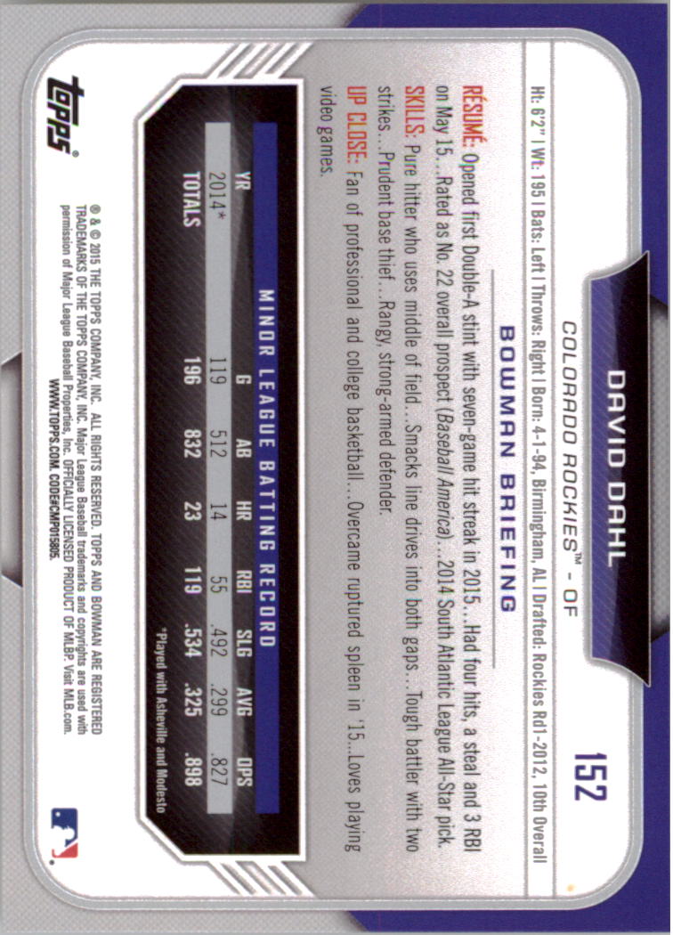 2015 Bowman Draft Baseball YOU PICK - Picture 238 of 305