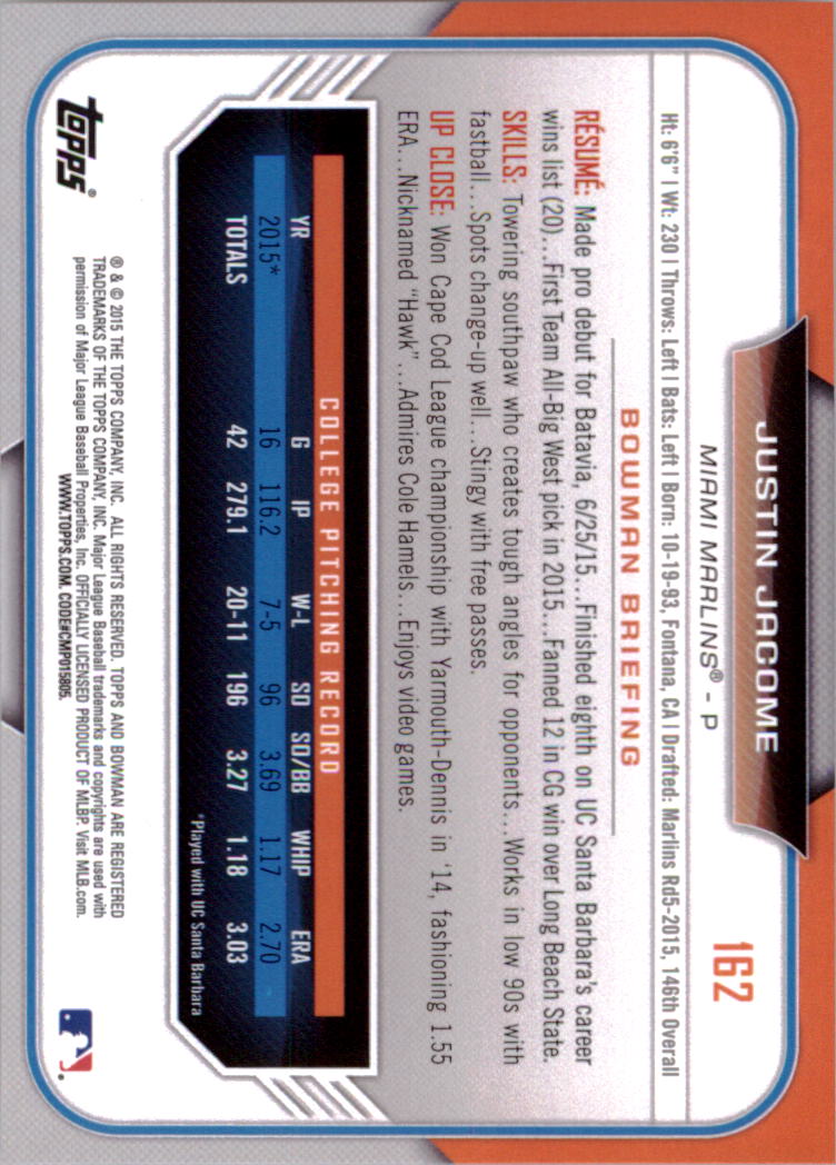 2015 Bowman Draft Baseball YOU PICK - Picture 252 of 305