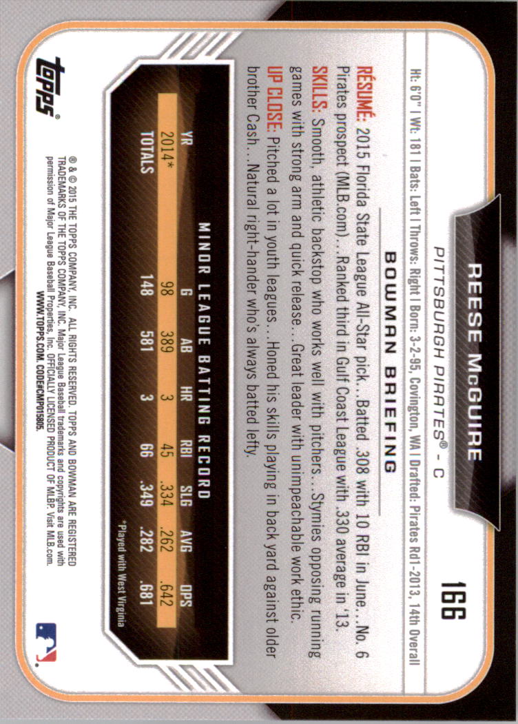 2015 Bowman Draft Baseball YOU PICK - Picture 257 of 305