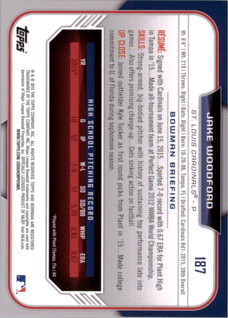 2015 Bowman Draft Baseball YOU PICK - Picture 287 of 305