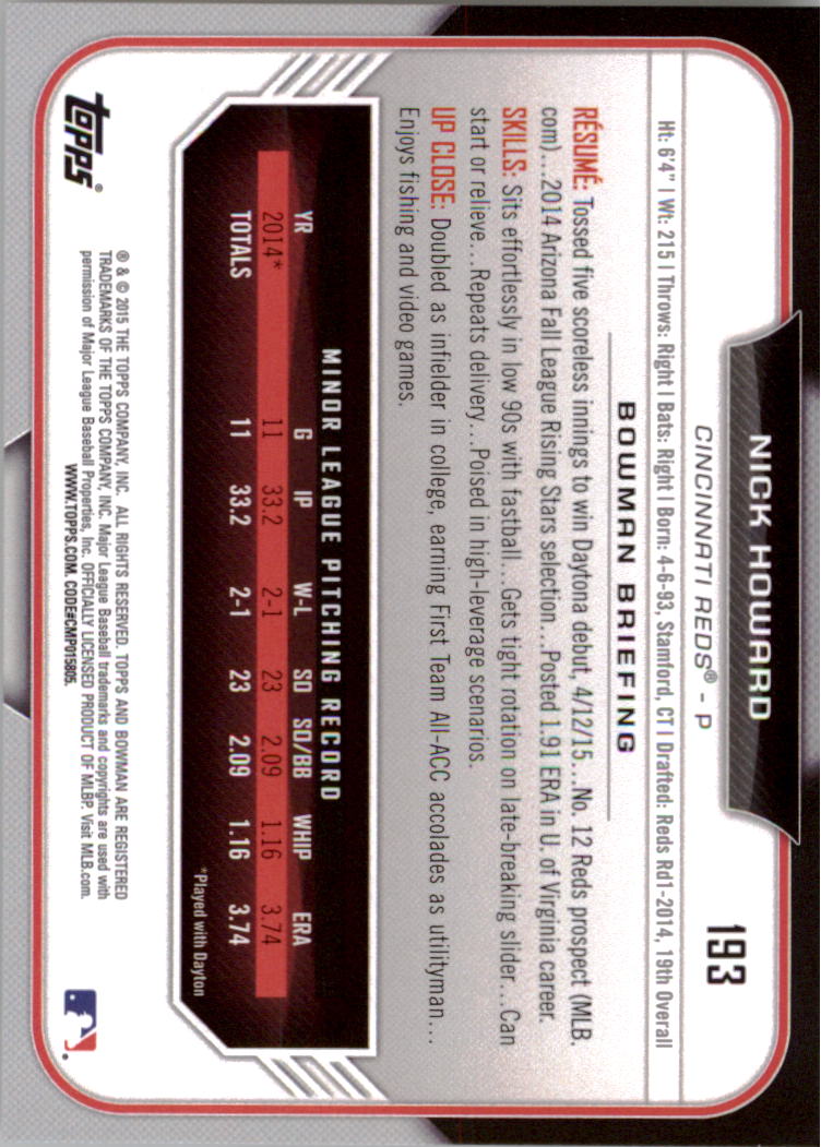 2015 Bowman Draft Baseball YOU PICK - Picture 295 of 305