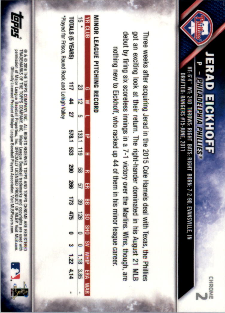 Béisbol Topps 2016 cromo edición zafiro 1-101 tú eliges - Imagen 5 de 196