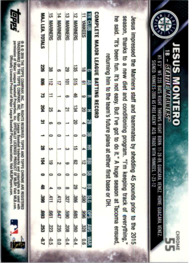 Béisbol Topps 2016 cromo edición zafiro 1-101 tú eliges - Imagen 107 de 196