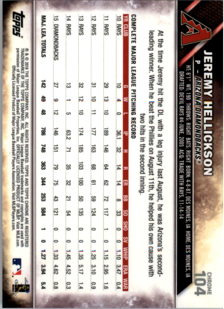 2016 Topps Cromato Zaffiro Edizione Baseball 102-201 A SCELTA - Foto 7 di 193