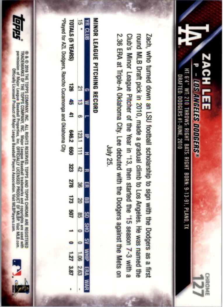 2016 Topps Cromato Zaffiro Edizione Baseball 102-201 A SCELTA - Foto 53 di 193